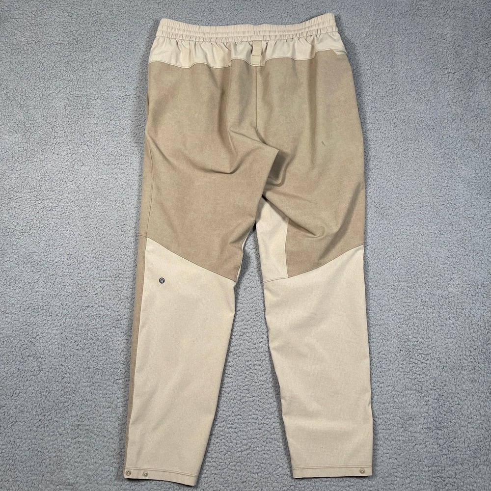 Lululemon License to Train Pants Mens L Riverstone Khaki Athleisure Yoga Jogger - Picture 3 of 16